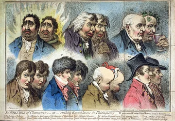 Doublures von Charakteren oder auffällige Ähnlichkeiten in der Physiognomie, veröffentlicht von J. Wright im Jahr 1798